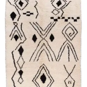 Alfombra marroquí Beni Ourain - 160x80